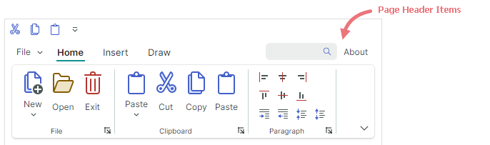 ribbon-pageheaderitems